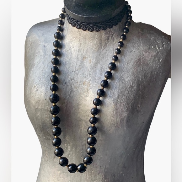 unbranded Jewelry - Vintage Black Beaded Necklace Business Career Women’s Jewelry